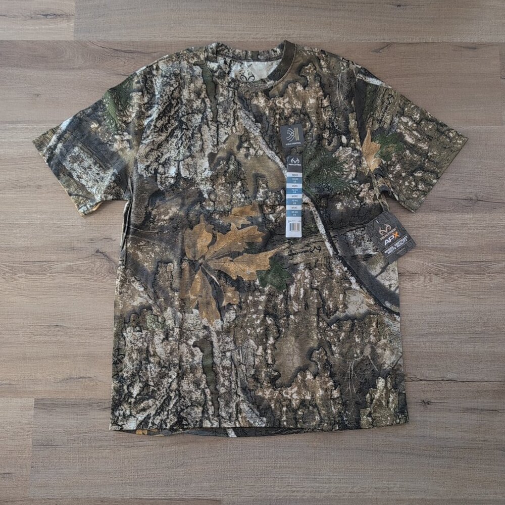 Men's Large Realtree Scent Control Apx Camo Tshirt Camouflage